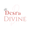 Logo with 'Desra Divine' text and a crown on a white background